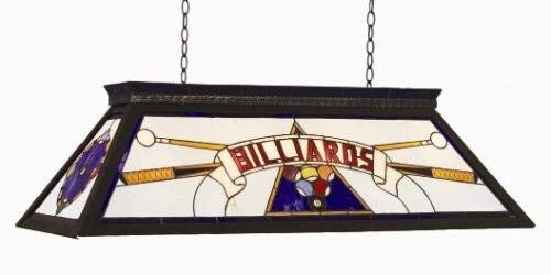 RAM Gameroom 44" Blue Billiard Light - Glass, KD Frame, Model BILLIARDS KD