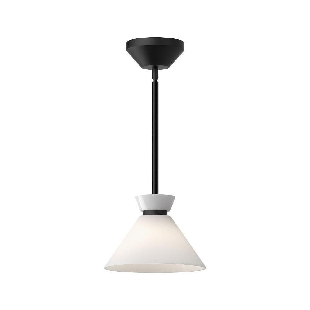 Alora Mood PD470108MBGO Halston Pendant, Glossy Opal Glass/Matte Black
