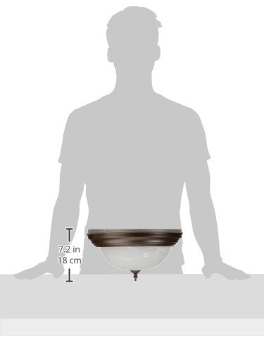 Boston Harbor Dimmable Ceiling Light Fixture, 60W, Metal, Bronze, Model F51WH02-1005-ORB