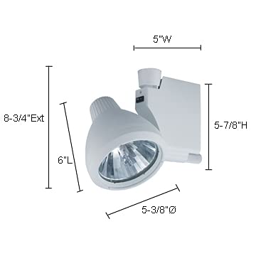Jesco Lighting Hmh905T639-S Contempo 905 Series Metal Halide Track Light Fixture, T6, 39 Watts, Silver Finish