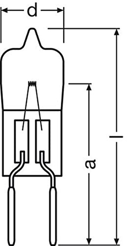 OSRAM 64223 10W 6V Tungsten Halogen Lamp - Model 54245, Durable Tungsten Construction