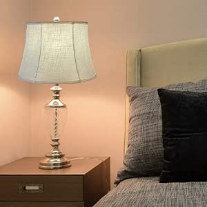 TOOTOO STAR Large Drum Lamp Shade for Chandeliers, 12x16x11in, White, Fabric Natural Linen, Model 0203