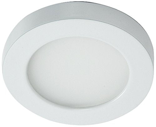 Wac Lighting Hr-Led90 Edge Lit Led Button Light, White, 3.50&quot; Diameter, Aluminum
