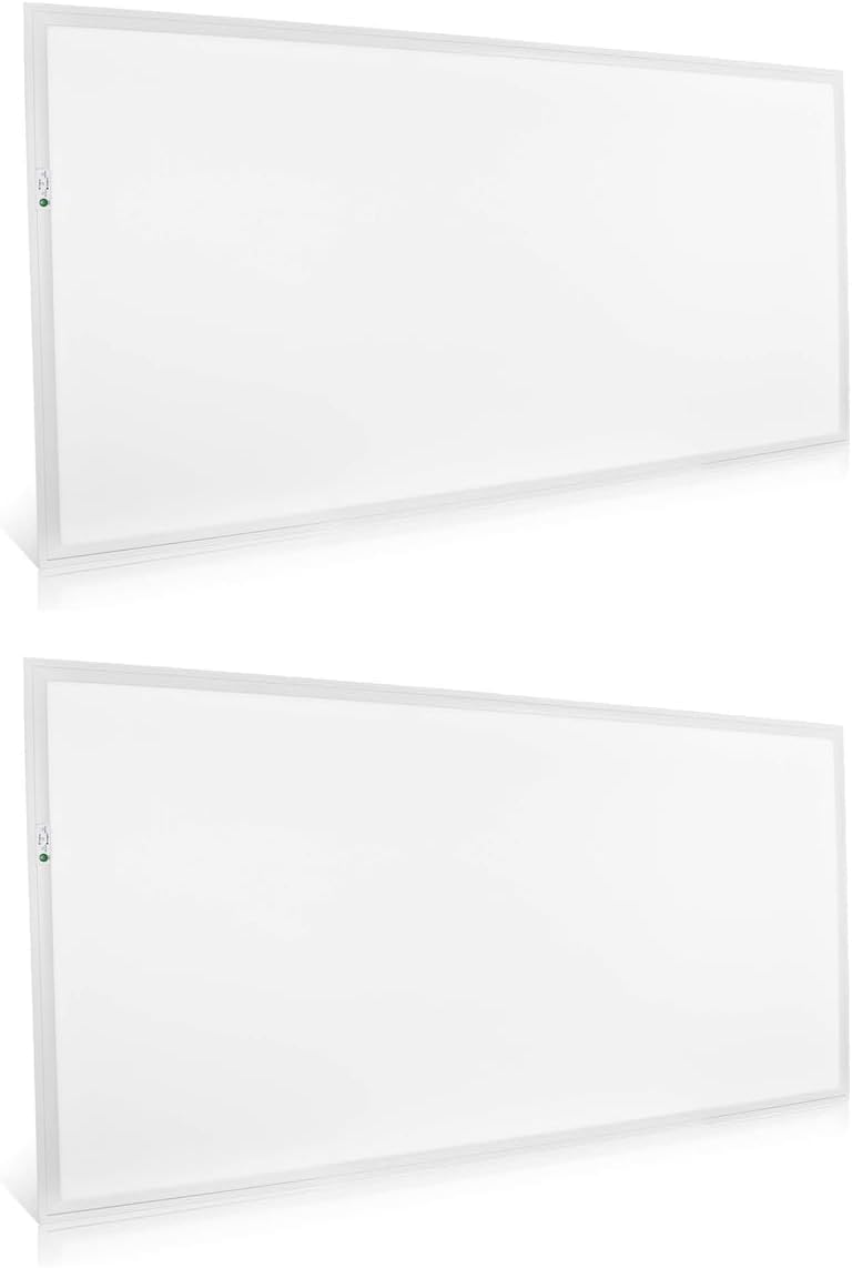 Led Energy Plus 2X4 Led Flat Panel Light With Emergency Battery Backup, 50W 3000K/4000K/5000K, 0-10V Dimmable, 6500 Lumens, Led Drop Celing Lights, 100-277V, Dlc Ul Listed(2 Pack)