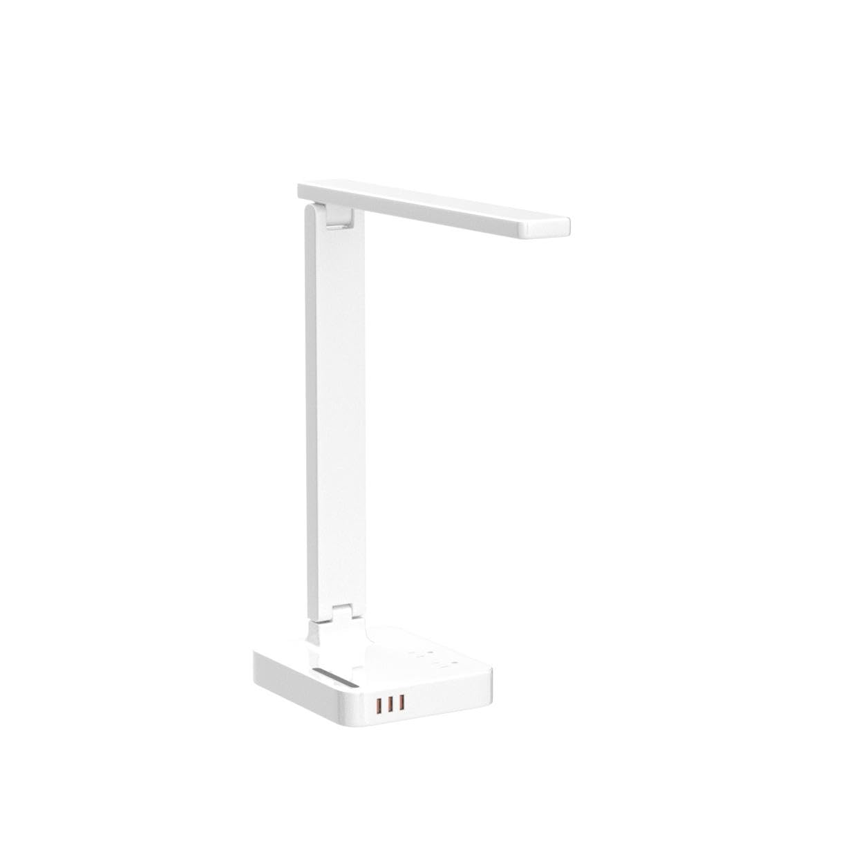 cozoo LED Desk Lamp with USB Charging Ports, 2 AC Outlets, 9 Lighting Modes, White