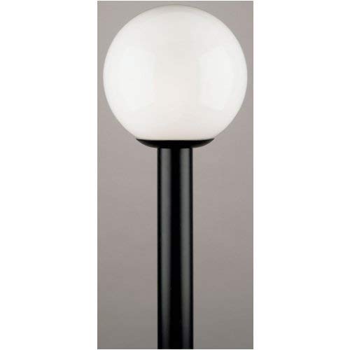 Westinghouse One-Light Post-Top Lantern, Black Polycarbonate with White Acrylic Globe, Model 6686100