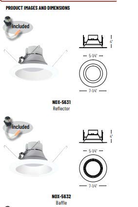 Nora Nox-563240Ww/12 5/6'' Onyx Led High Lumen Retrofit Trim, 1200 Lumens (4000K, Baffle)