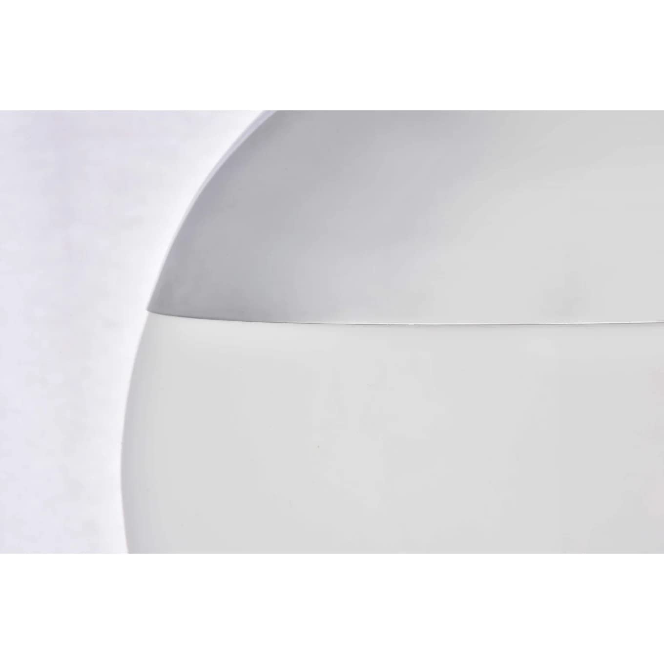 Living District Eclipse 1-Light Metal & Glass Pendant In Frosted White/Black