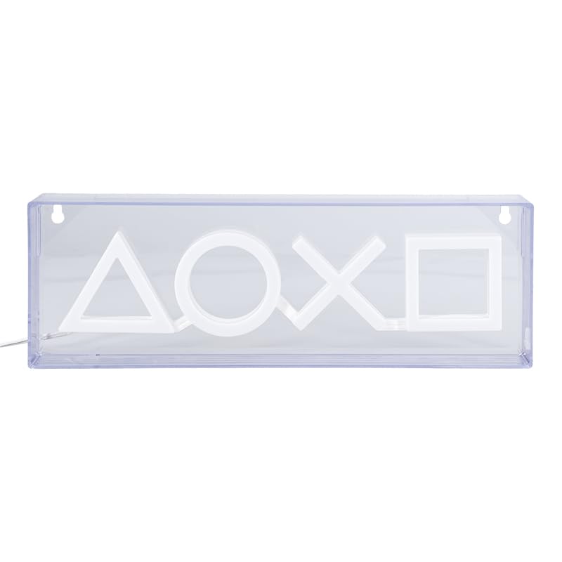 Paladone Playstation Led Neon Light - Free Standing Or Wall Mountable - Game Room Accessories & Decor For Gamers