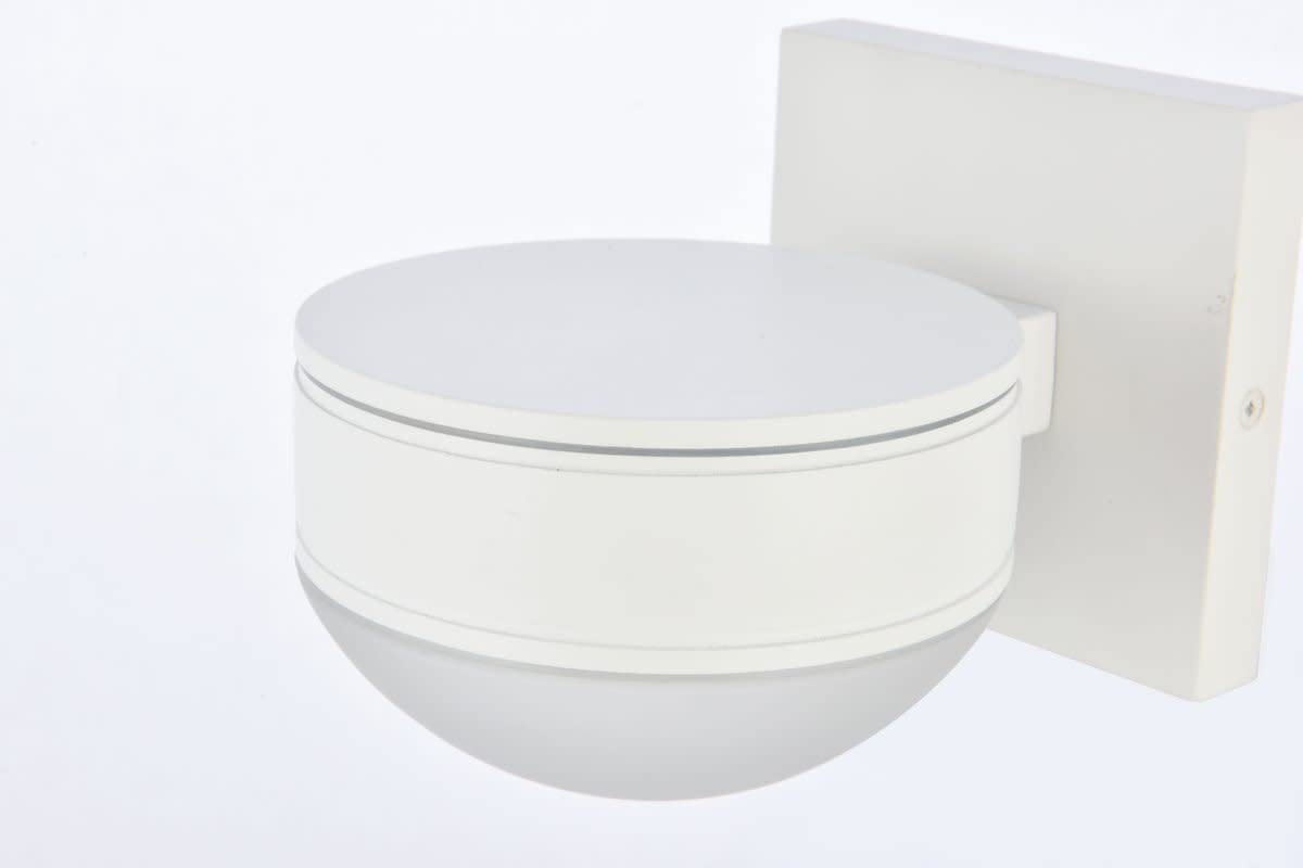 Living District Modern Home Decorative Raine Integrated LED Wall Sconce in White