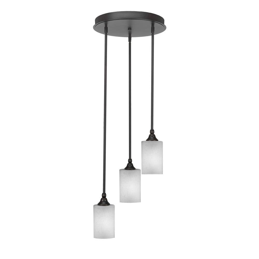 Empire 3 Light Cluster Pendalier in Dark Granite (2143-DG-531)