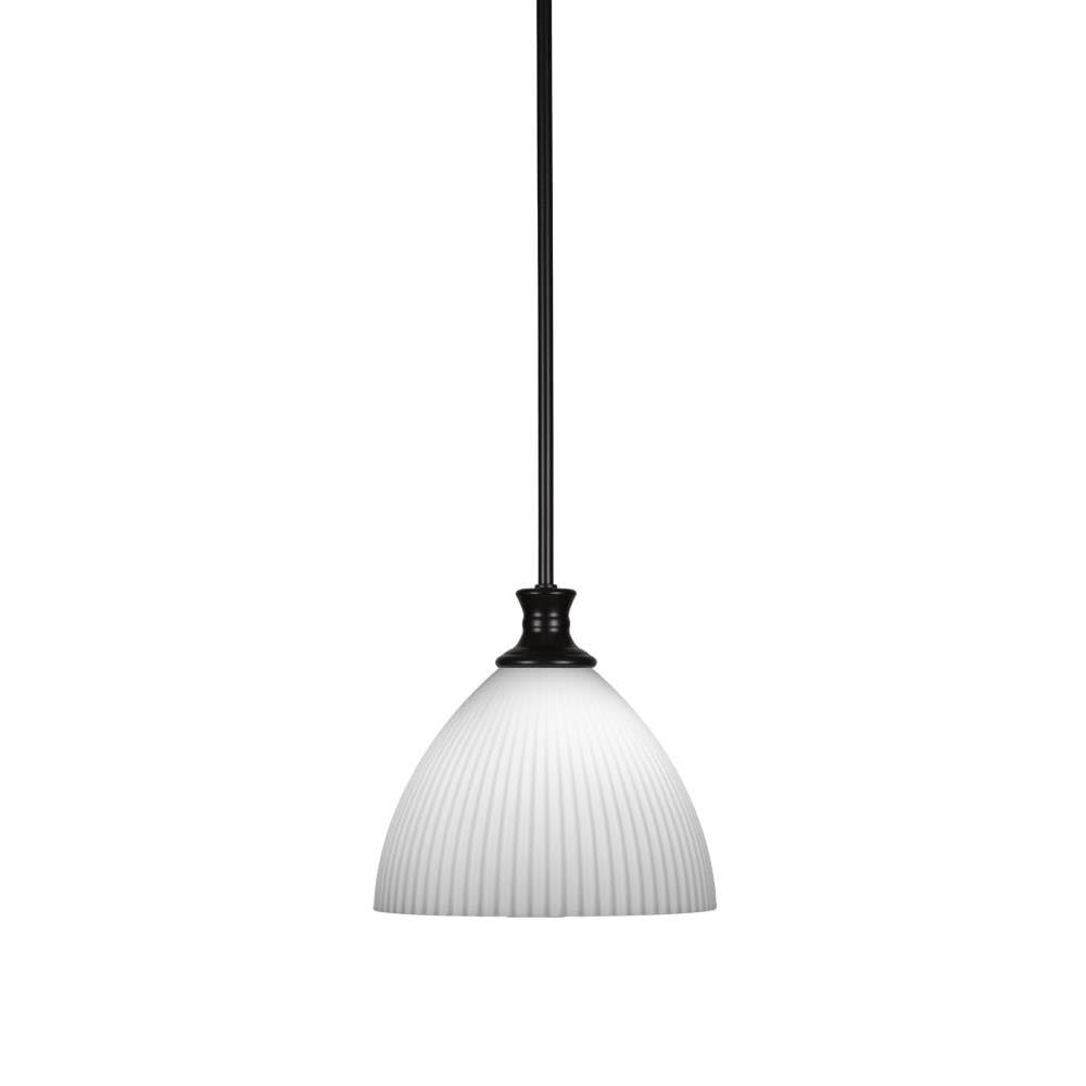 Toltec Lighting Carina 1 Light Pendant in Matte Black (76-MB-4631)
