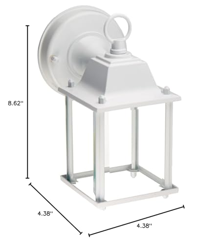 Boston Harbor Al1037-43L 3576527 Dimmable Outdoor Lantern, (1) 60/13 W Medium A19/Cfl Lamp, 8-5/8'' Height X 4-3/8'' Width, Whit