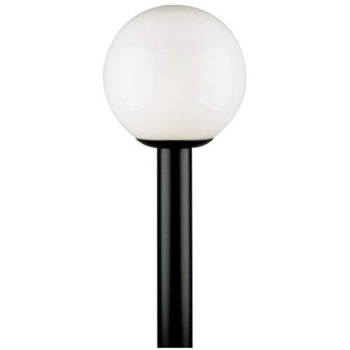 Westinghouse One-Light Post-Top Lantern, Black Polycarbonate with White Acrylic Globe, Model 6686100