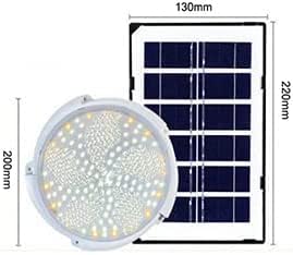 Brioeua 54 Led Solar Ceiling Light  1000 Lumens Solar Light Indoor Outdoor Waterproof With Remote Control & Auto On/Off  For Porch Garage Barn Balcony