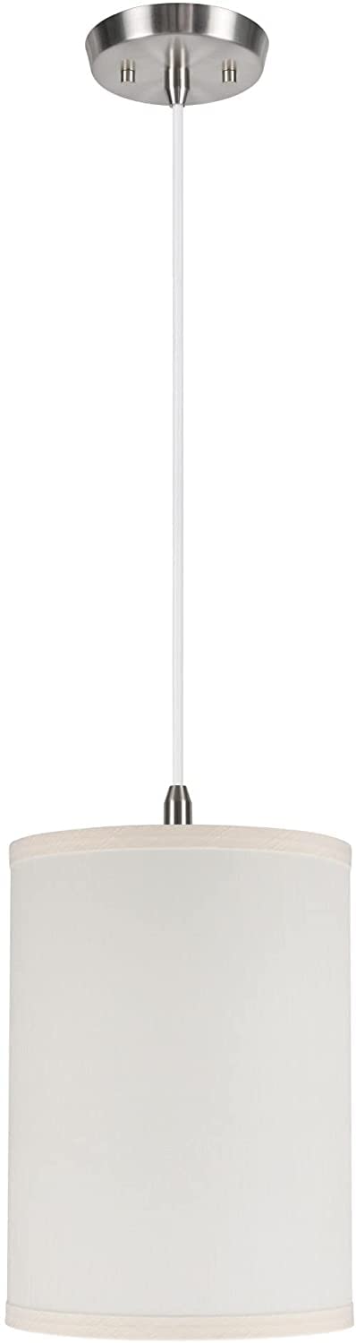 Aspen Creative 31278A Transitional Hardback Drum (Cylinder) Shape Spider Construction Lamp Shade In Eggshell 8'' Wide (8'' X 8''