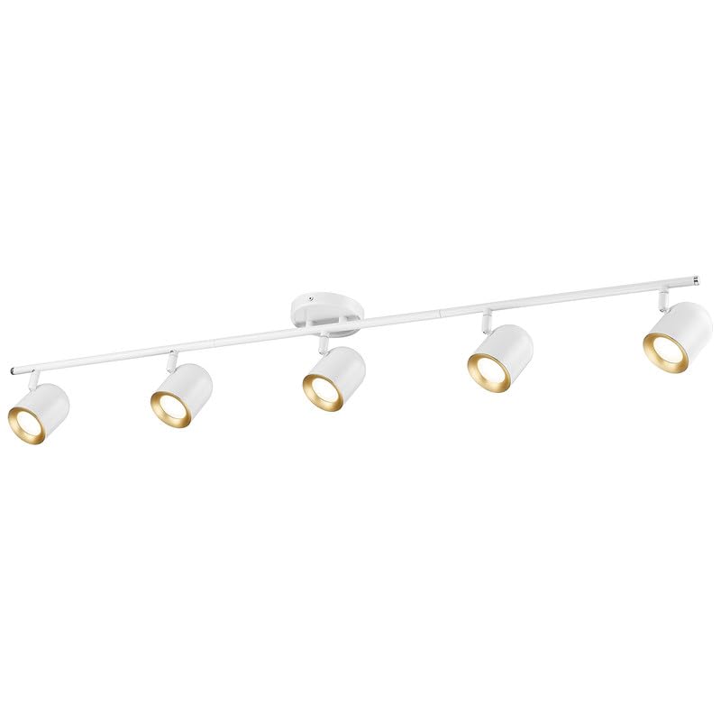 Femila Track Lighting  Led Track Light  Gu10 Bulbs Included  44 Flush Mount Ceiling Spot Lights  For Living Room  Gallery  Bedroom  Hallway  4Fs78Tl-5 Wh