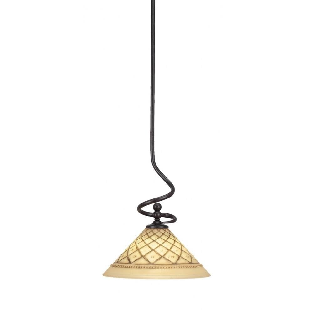 Capri 1 Light Mini Pendant in Dark Granite (901-DG-7182)