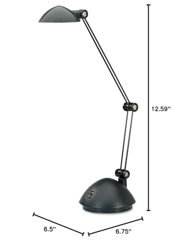 Alera Aleled912B - Twin-Arm Task Led Lamp With Usb Port