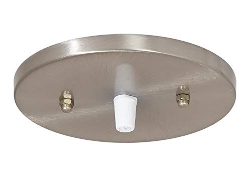 B&P Lamp Modern Shallow Steel Canopy Kit, Satin Nickel, Model 11783SN
