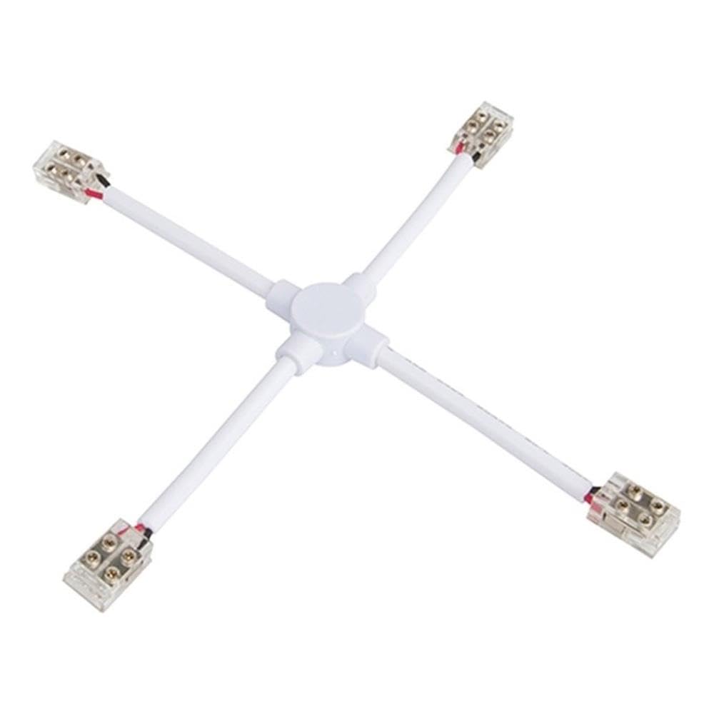 Wac Lighting T24-Bs-X-Wt, Basics & Gemini 24Vdc Flex X Connector In White