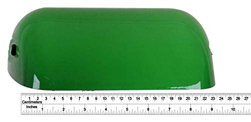B&P Lamp Cased Green Glass Lamp Shade Replacement Bankers Lamp Or Pharmacy Shade With Bulb
