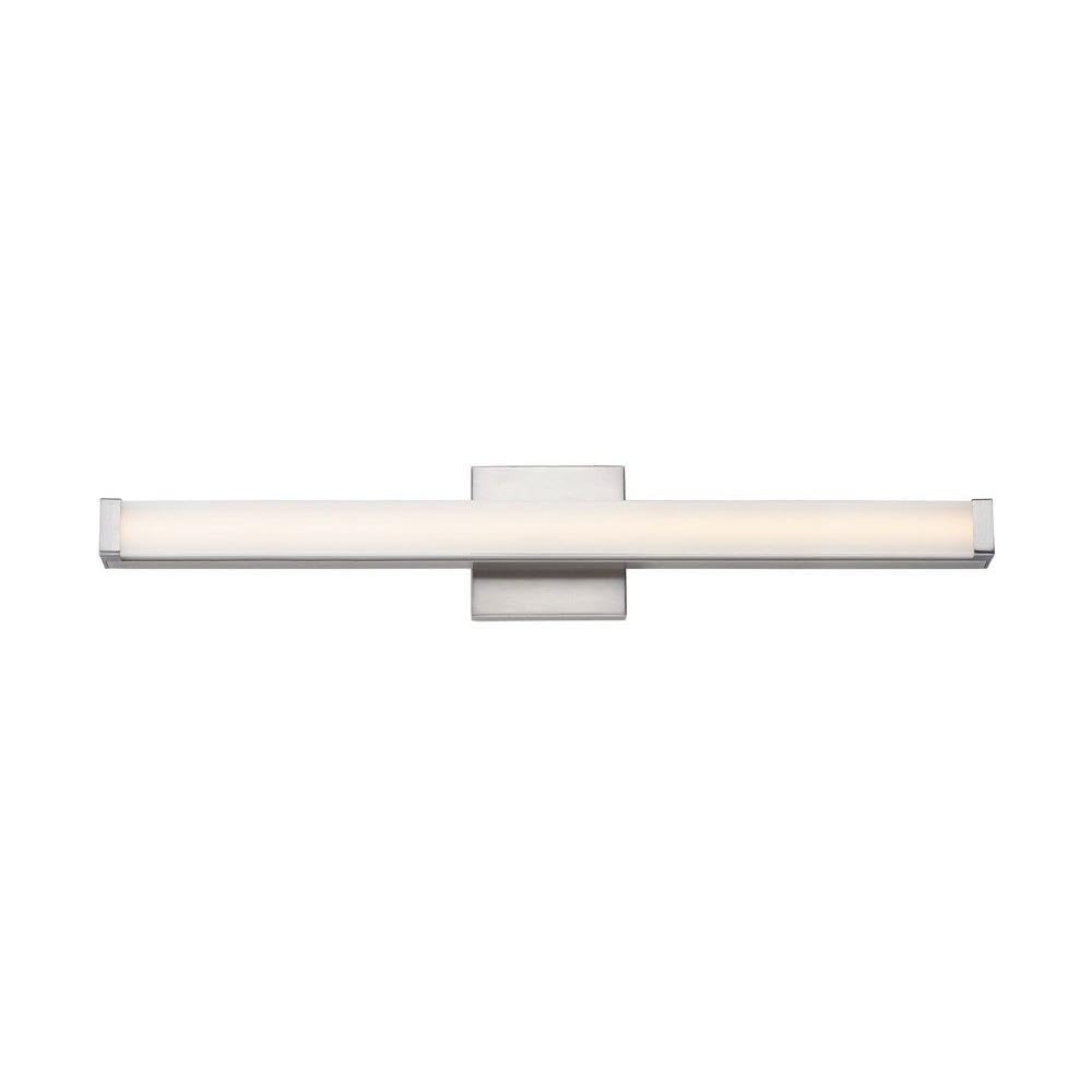 Maxim 52002Sn Spec Collection 24 Inch Dimmable Led Bathroom Vanity Light I 3000K I Satin Nickel I Modern Contemporary Light Fixt