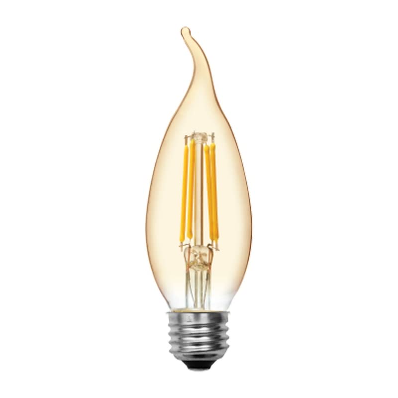 GE VintaStyle LED Light Bulbs, Dimmable 5.5W (60W Equivalent), Amber Glass, 2 Pack