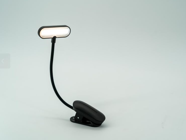 Yollber Rechargeable Book Light - 14 LEDs, 3 Color Modes, Stepless Dimming, USB-C, 70-Hour Runtime, 360° Gooseneck, Small,