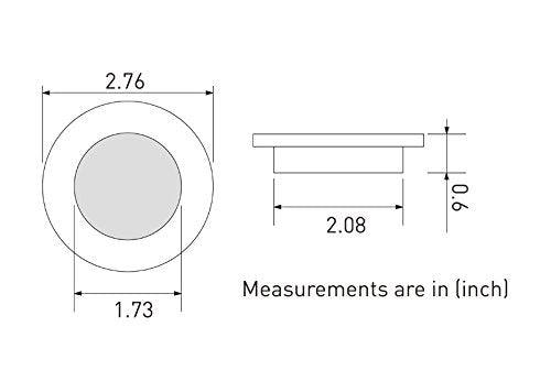 Dream Lighting 2W LED Ceiling Light Pack of 2 - Silver Shell Recessed Downlight, Model 0016002WX2, PC Lens