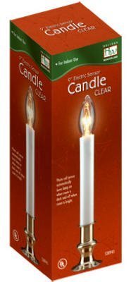 NOMA/INLITEN-IMPORT 1528-88 9-Inch Sensor Candle, Clear