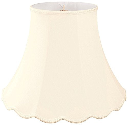 Royal Designs Scalloped Bell Designer Lamp Shade, Eggshell, 4.5 x 9 x 7.75