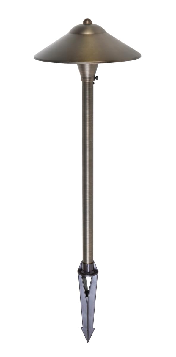 Elitco Lighting P800 Landscape-spotlights Path D9 H24 Antique BRASSINCLUDES STAKEG4 Halogen 20W(Light Source NOT Included)