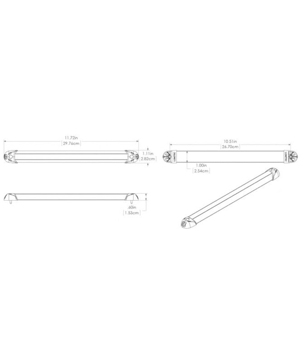 Lumitec Lighting 101243 Rail2 White Dimming Light, Red/Blue, One Size