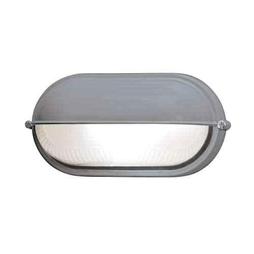Nauticus - Wet Location Bulkhead - Satin Finish - Frosted Glass Shade