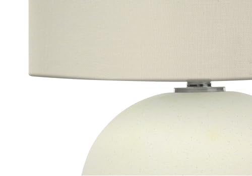 Monarch Specialties I 9630 Lightingtable Lamp, Ivory/Cream Shade, Cream Ceramic, Contemporary