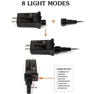 BHCLIGHT 66Ft 200 LED Pink Fairy Lights Waterproof String Lights, 8 Modes for Outdoor/Indoor Decor, Model MLS-D4.5V1.35WUC-O