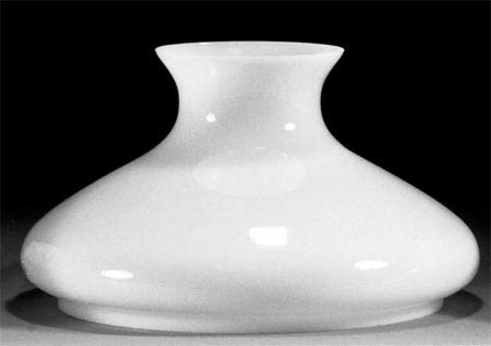 B&P Lamp 10'' Fitter Cased White Glass Tam-O-Shanter Style Student Lamp Shade With Plain Top