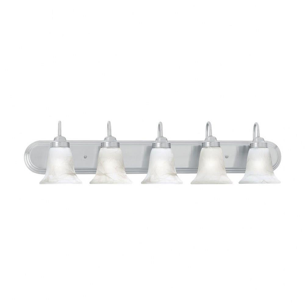 Thomas Lighting SL758578 Homestead 5-Light Wall Lamp in Brushed Nickel, 36W X 7D X 9H