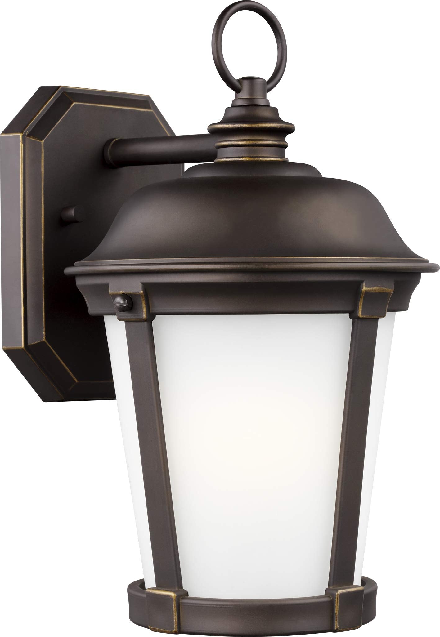 Sea Gull Lighting Outdoor Wall Lantern, One Light, Medium Size, Antique Bronze, Model 8650701EN3-71, Metal, Transitional Design
