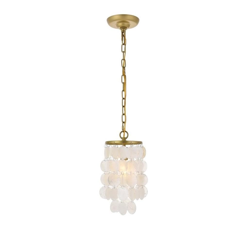 Living District Selene Brass Pendant Light - 1-Light Metal Hanging Fixture