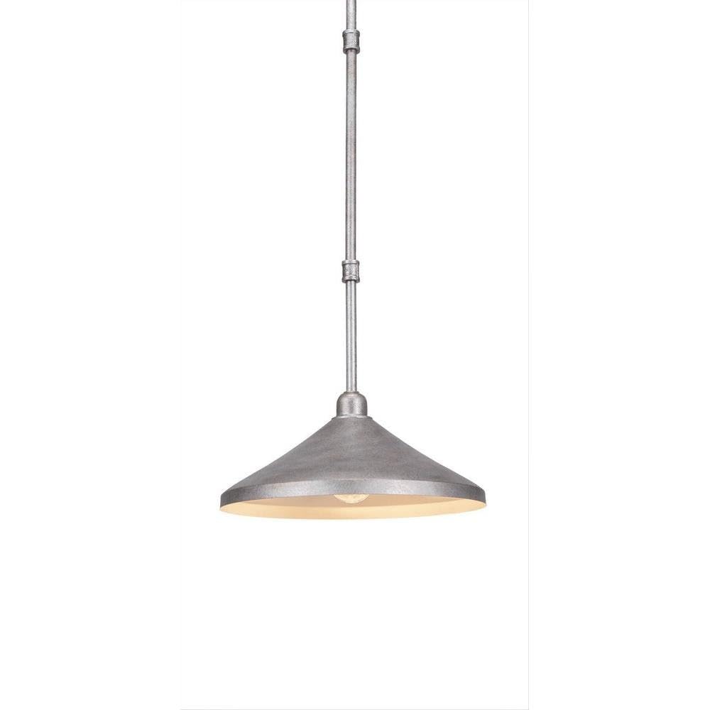 Vintage 1 Light Mini Pendant In Aged Silver Finsih (284-As-422)