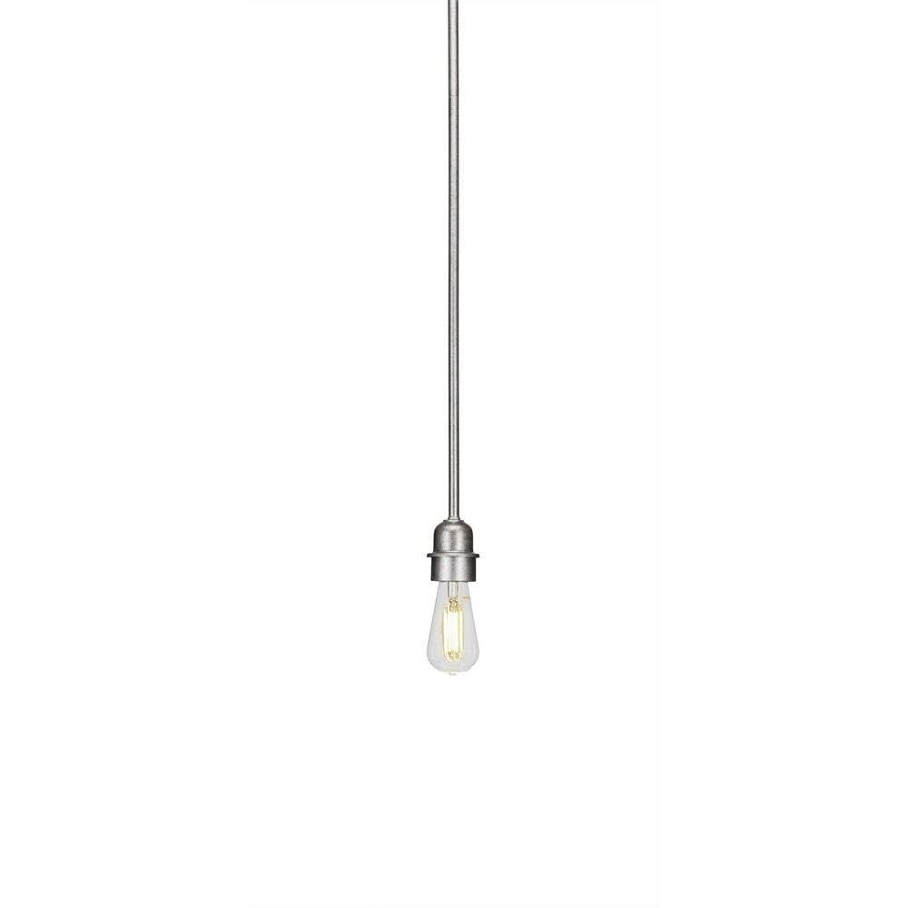 Vintage 1 Light Mini Pendant In Aged Silver (281-As-Led18C)