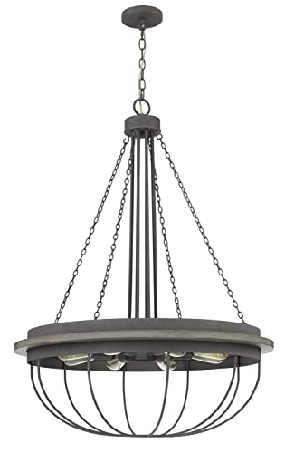 Cal Lighting Fx-3748-8 Transitional Eight Light Chandelier From Nixa Collection In Gray Finish,