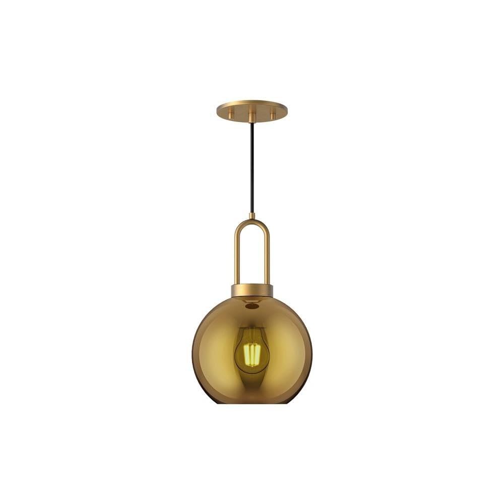 Alora Mood Soji 8 Pendant Light | Aged Gold Finish | Copper Glass Shade | Classic Japandi Ceiling Light | Made of Steel and Glas
