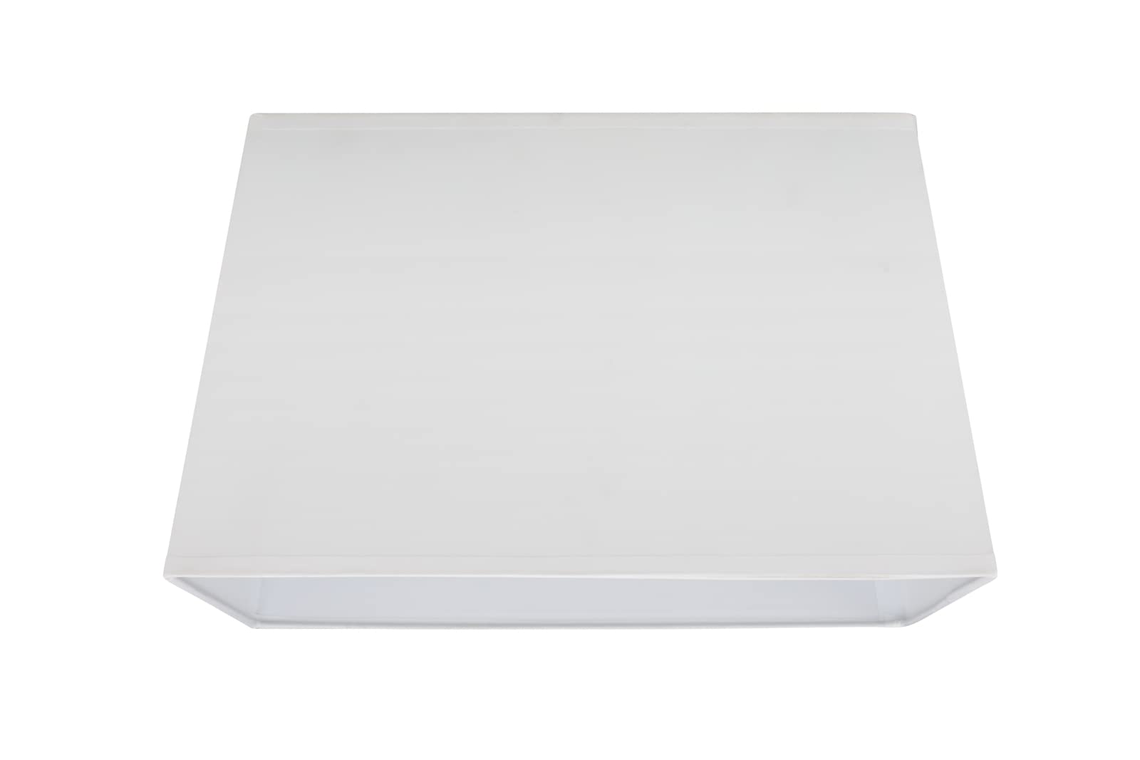 Aspen Creative 32028A Transitional Rectangle Hardback Shape Spider Construction Lamp Shade in White, 16&quot; wide, Top:(8&quot; + 14&quot;) Bottom:(10 + 16&quot;) x Height: 10