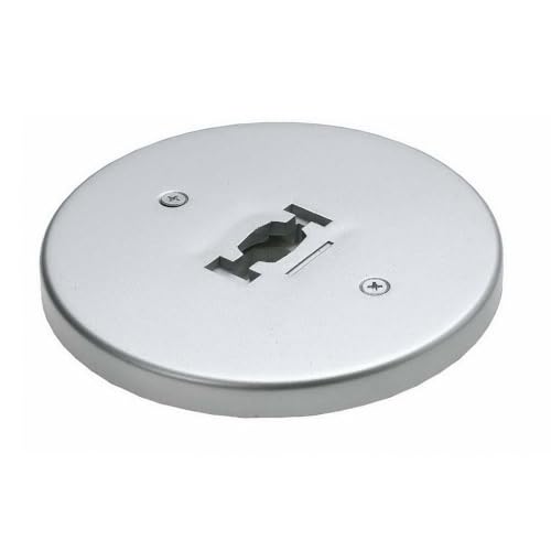 Cal MONOPOINT Round Light Fixture, Line Voltage, Steel, 4.6x4.6x0.5 inches, Silver, Model HT-301-BS