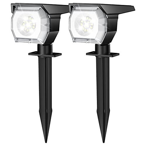 Eiuio Solar Outdoor Lights, Solar Lights Outdoor Waterproof, Solar Spot Lights Outdoor With Auto On/Off And 3 Lighting Modes, Ou