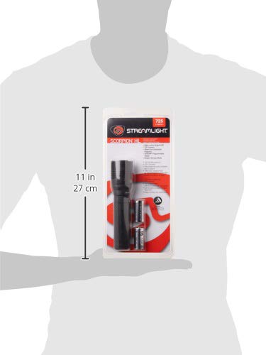 Streamlight 85400 Scorpion HL 725-Lumen Tactical Handheld Flashlight, Clear Retail Packaging, Black