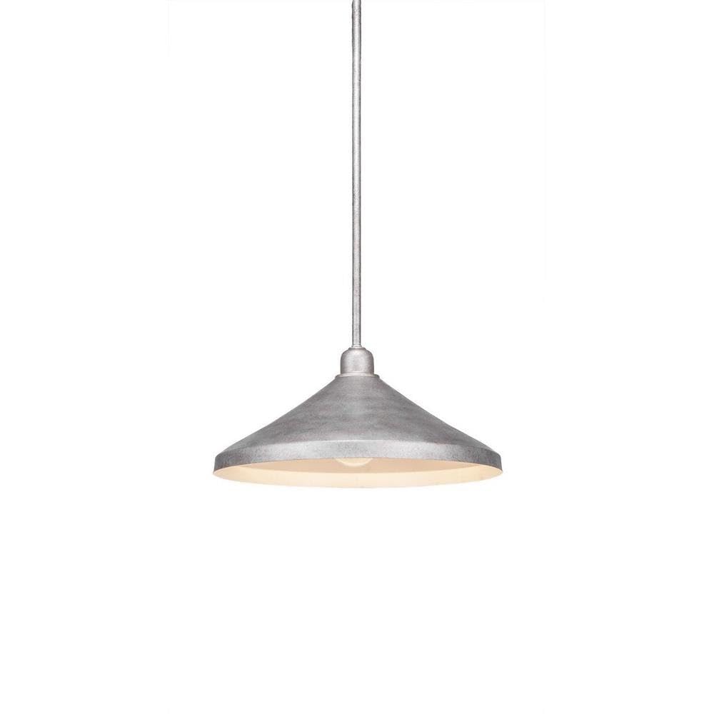 Vintage 1 Light Mini Pendant In Aged Silver Finsih (281-As-422)
